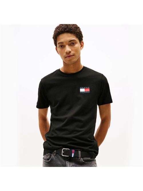 TJM SLIM ESSENTIAL FLAG TEE EXT TOMMY JEANS | DM0DM20740/BDS